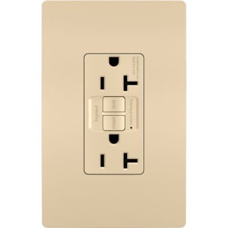 LEGRAND HOME SYSTEMS Legrand Radiant Tamper Resistant Receptacle, 20A, 125V, Ivory 2097TRI